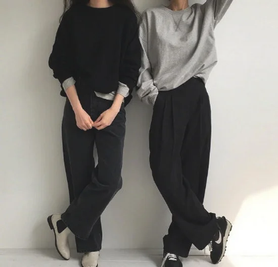 秋天必备的基础色系闺蜜穿搭lookbook