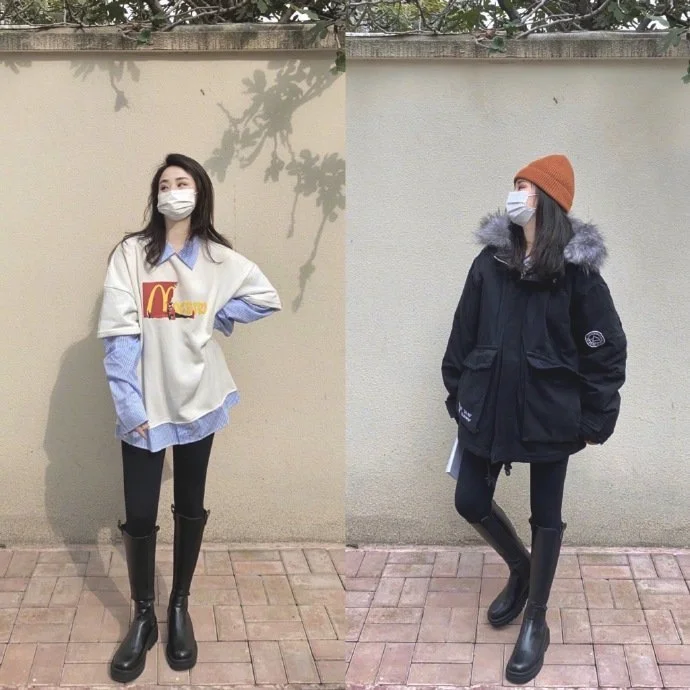 一组适合酷女孩的秋冬穿搭示范分享