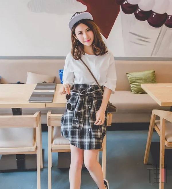 夏天的流行趋势，格子裙穿搭参考