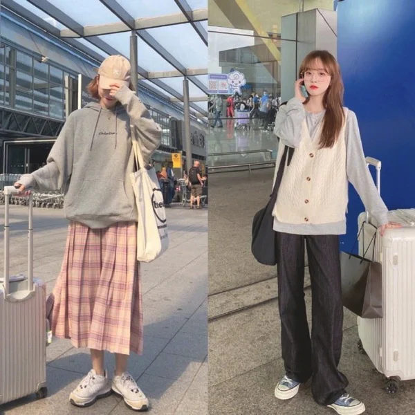00后美少女可盐可甜的秋冬日常穿搭