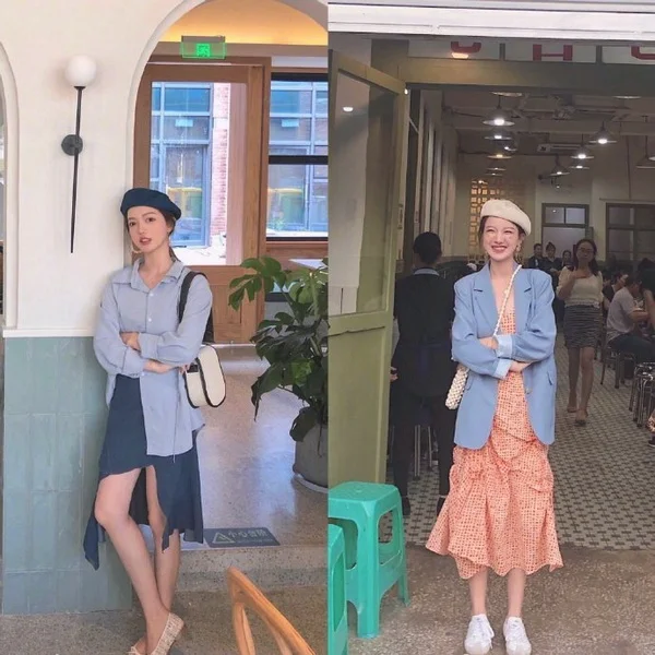 秋天尝试不同颜色，18套可盐可甜凉秋穿搭
