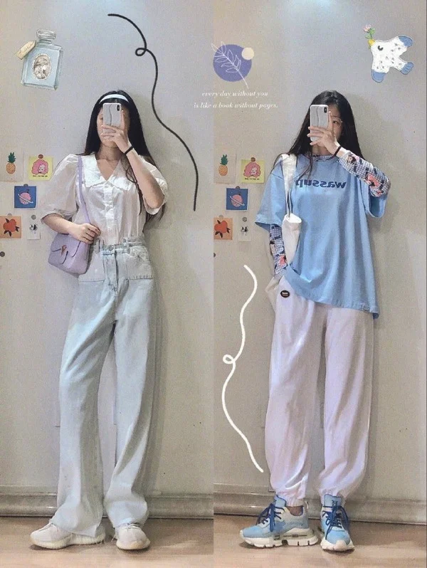 盐系女孩夏日简约清甜穿搭示范