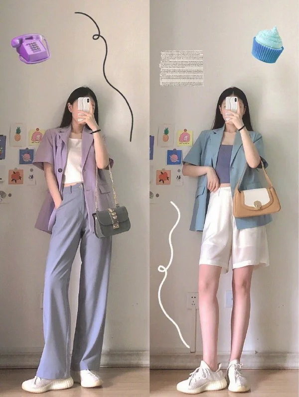 盐系女孩夏日简约清甜穿搭示范