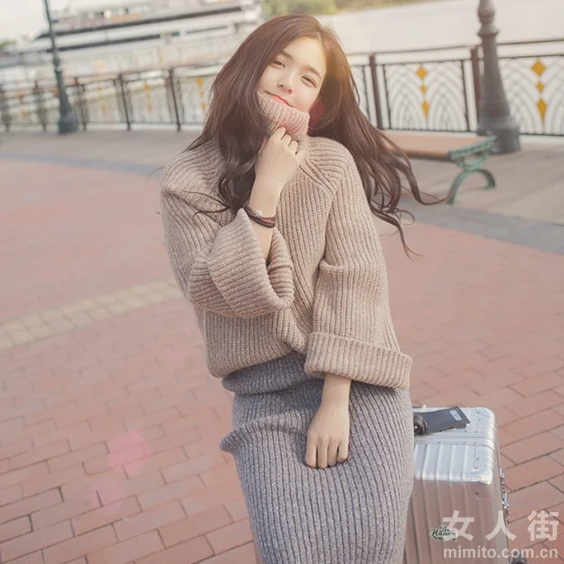 时尚打底衫穿搭，脱掉大衣亮瞎眼