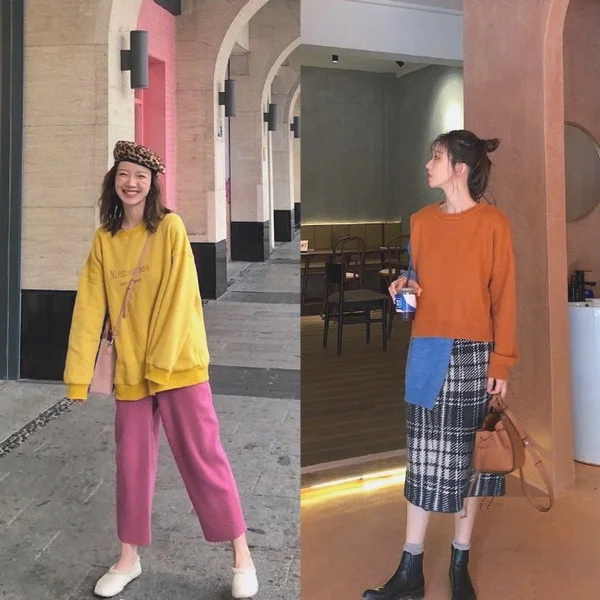秋天尝试不同颜色，18套可盐可甜凉秋穿搭