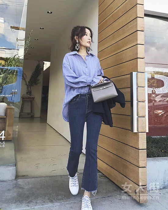 牛仔控女生春季的正确穿搭示范