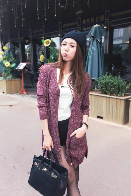 慵懒也是一种穿衣风格 秋季大长毛衣搭配