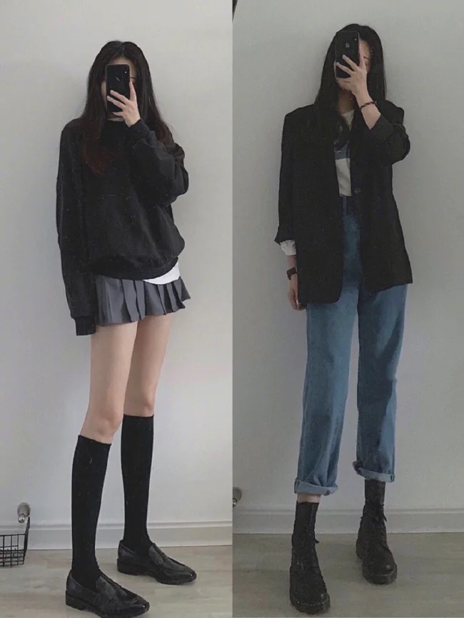 18套适合酷女孩的早秋日常穿搭
