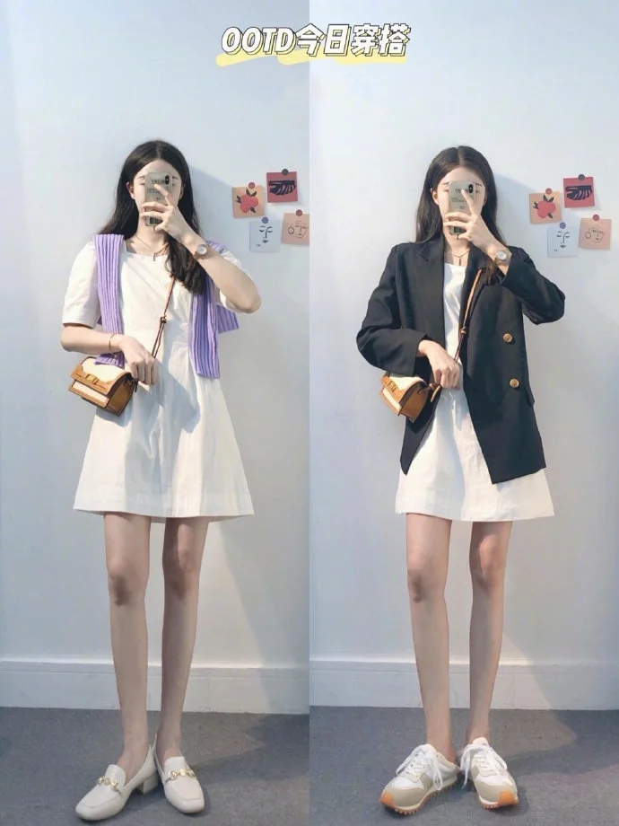 18套早秋日常基础款出街穿搭示范