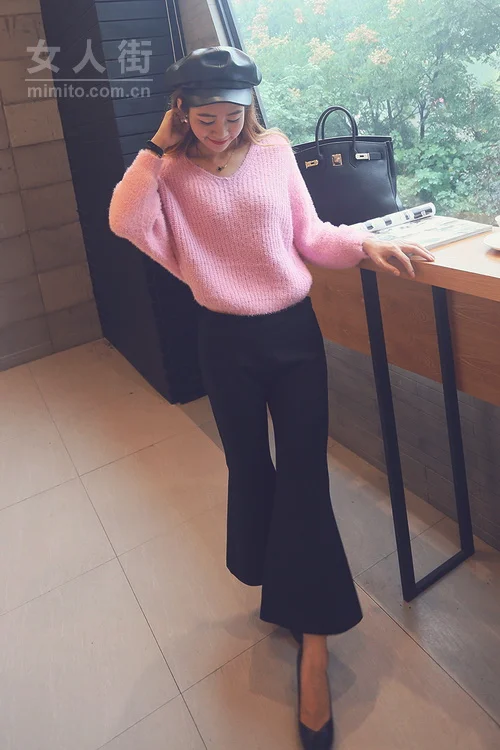 秋冬潮人必败九分阔腿裤搭配示范