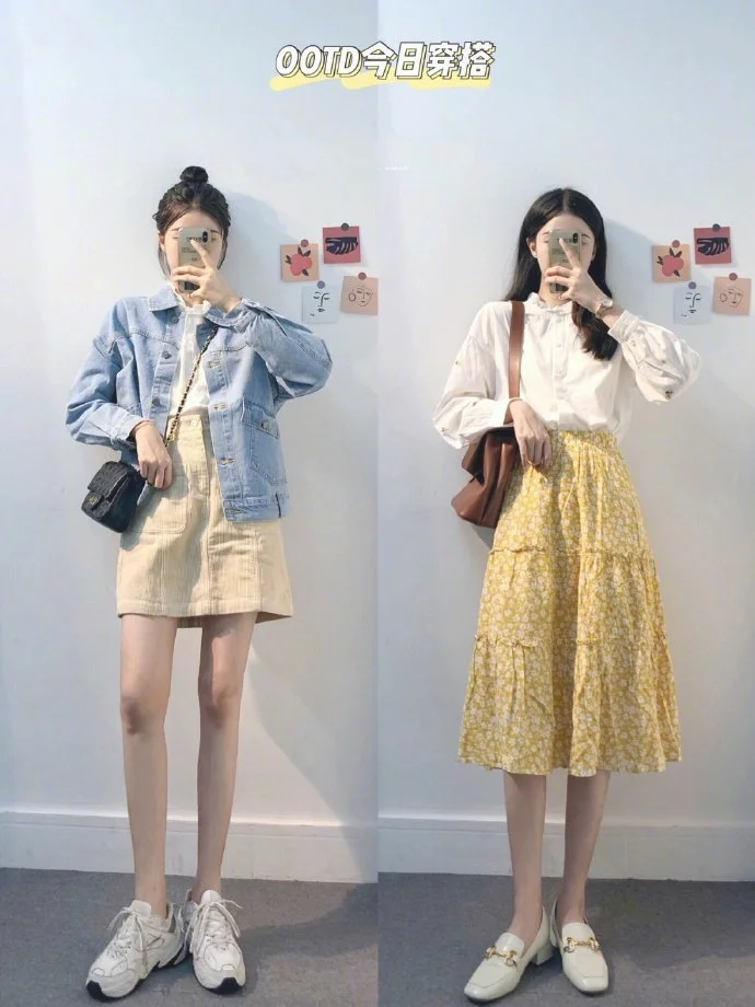 18套早秋日常基础款出街穿搭示范