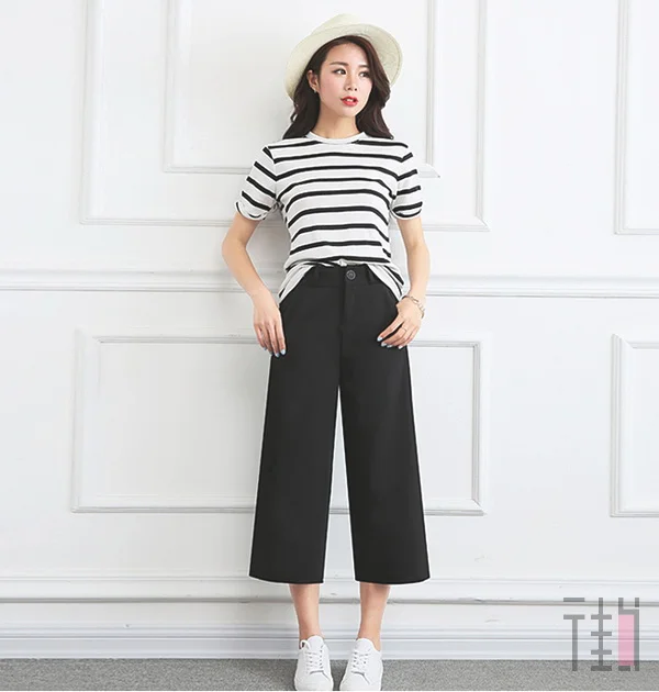 将小粗腿巧变筷子腿的裤子穿搭示范