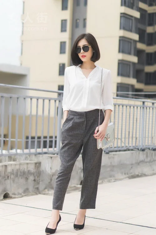 秋冬潮人必败九分阔腿裤搭配示范