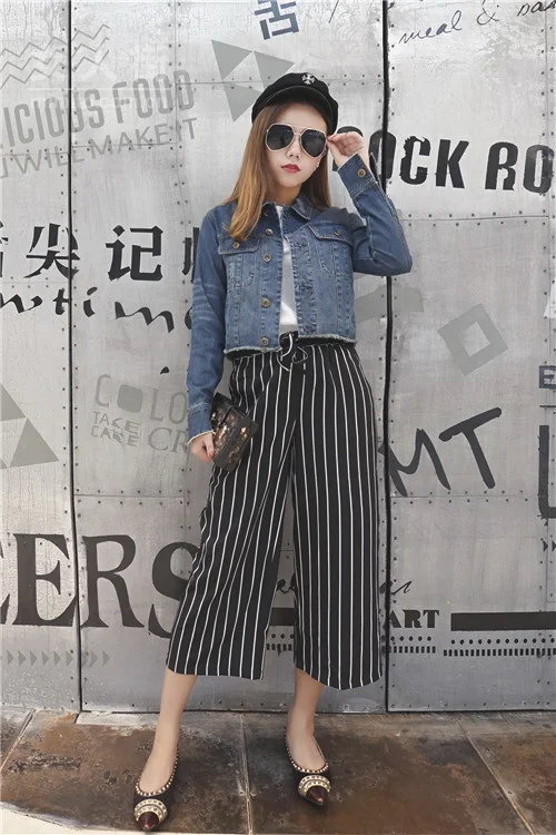 秋冬潮人必败九分阔腿裤搭配示范