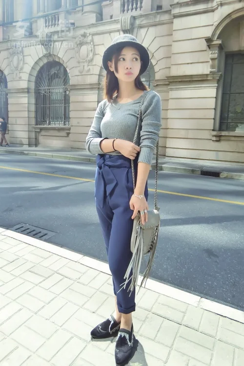 秋冬潮人必败九分阔腿裤搭配示范