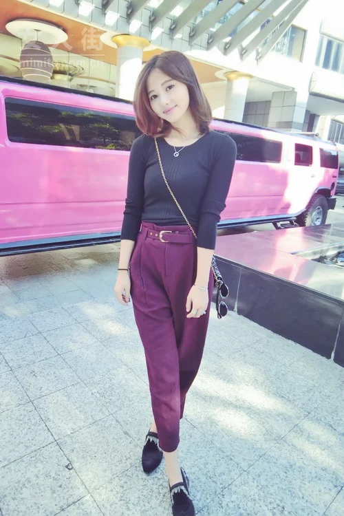 秋冬潮人必败九分阔腿裤搭配示范