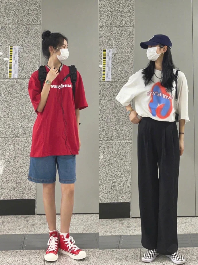 简单实用的夏日女生基础款穿搭Look