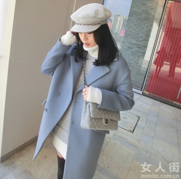 冬季流行穿搭，学院风呢子大衣搭配