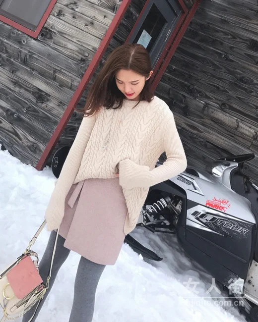 优雅的半身裙穿搭，冬日浪漫女人味