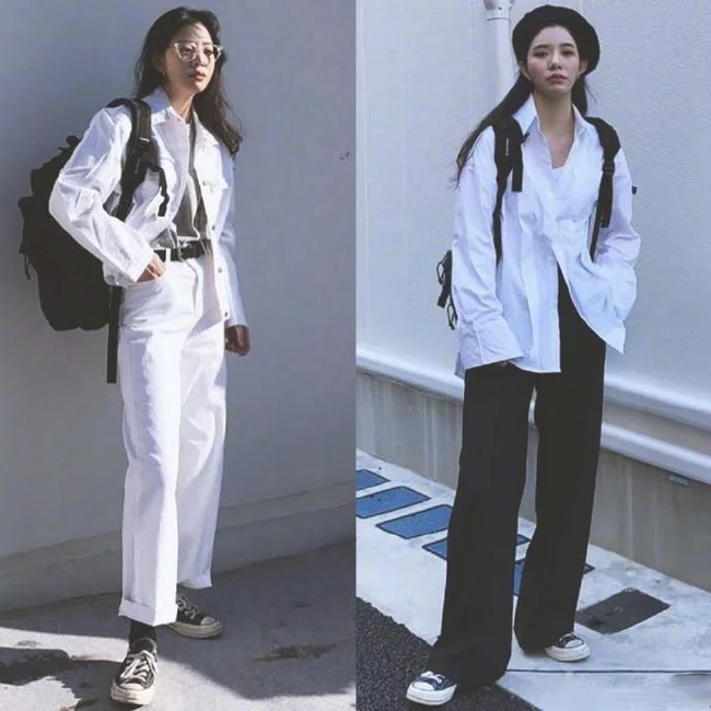 18款黑白风酷女孩的穿搭参考