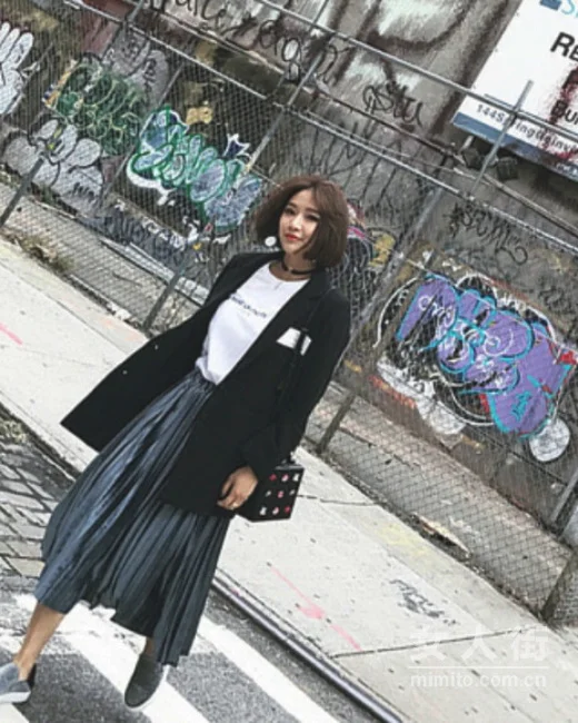 优雅的半身裙穿搭，冬日浪漫女人味