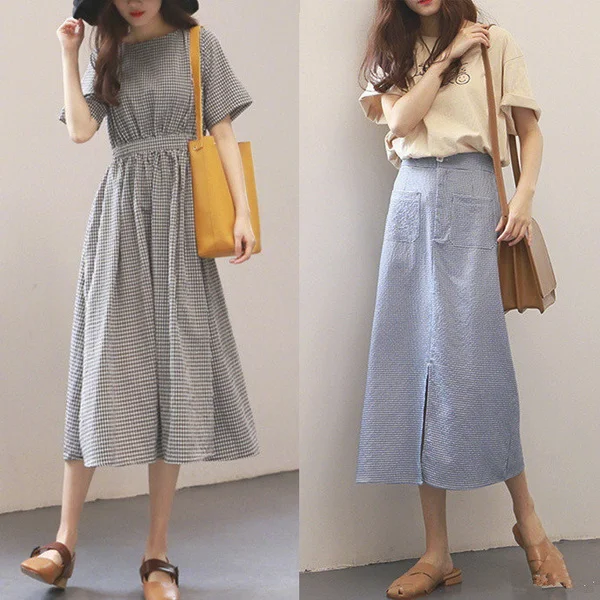 夏日最新流行，女生的温柔色系穿搭示范