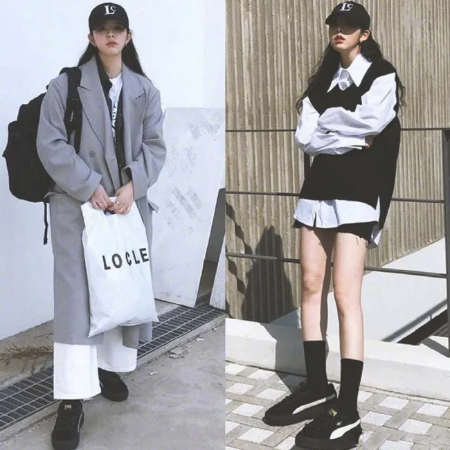 18款黑白风酷女孩的穿搭参考