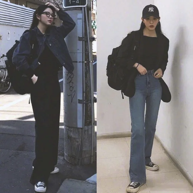 18款黑白风酷女孩的穿搭参考