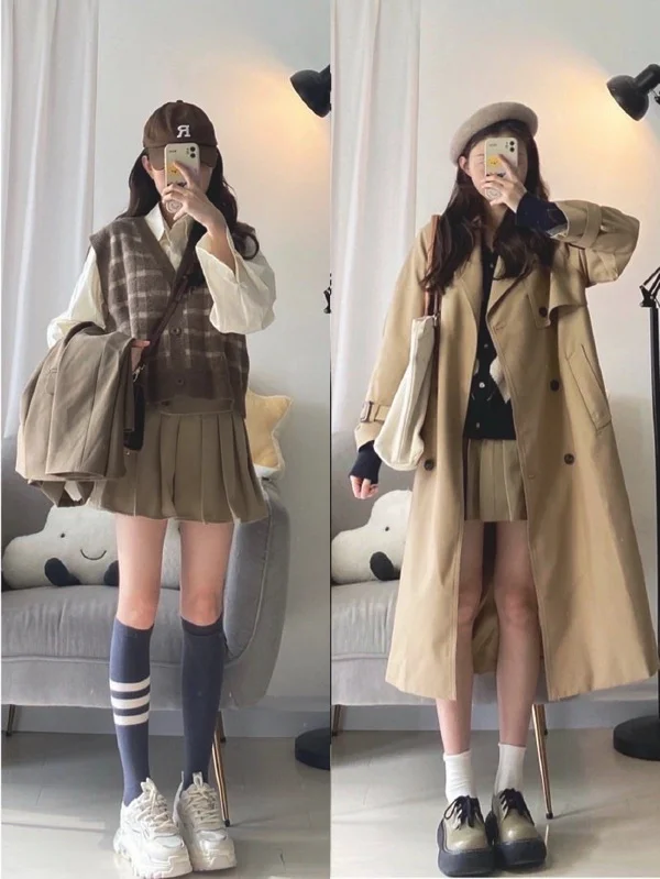 身高156小个子女生的韩系休闲穿搭示范