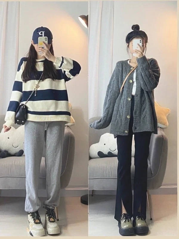 身高156小个子女生的韩系休闲穿搭示范