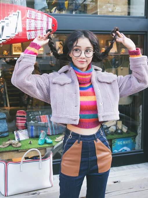 冬日的浪漫搭配,从羊羔绒外套开始