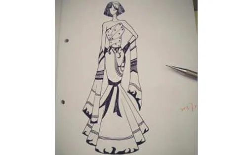 服装设计怎么画人_服装设计草图怎么画