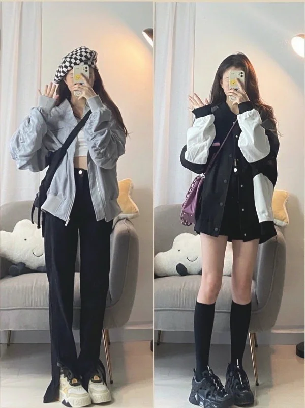 身高156小个子女生的韩系休闲穿搭示范