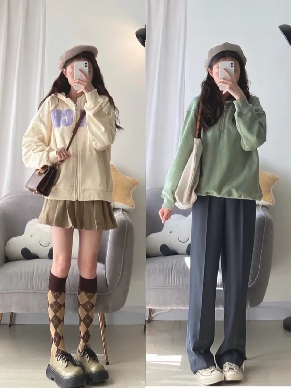 身高156小个子女生的韩系休闲穿搭示范