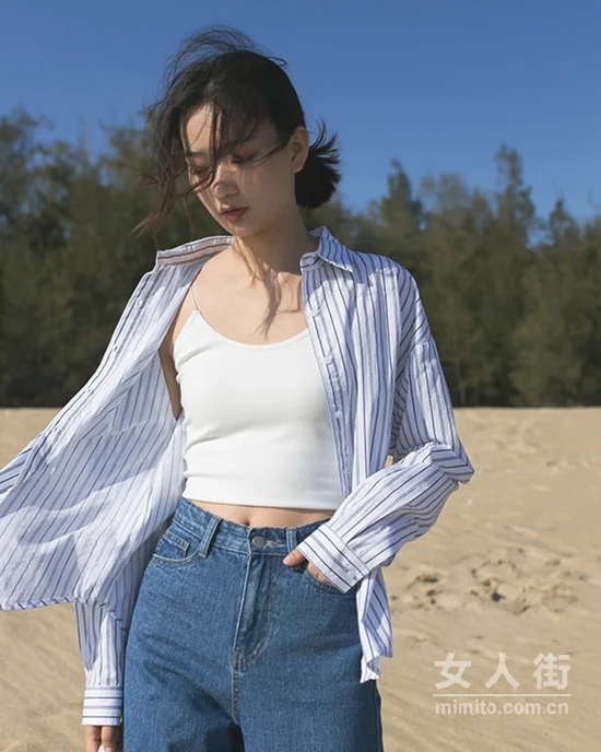 早春三月，小仙女的纯色衬衫搭配