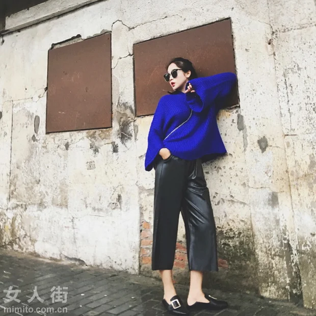 保暖又不显胖！时尚百褶阔腿裤是首选