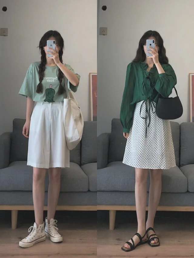 00后女生18套夏季基础款穿搭示范
