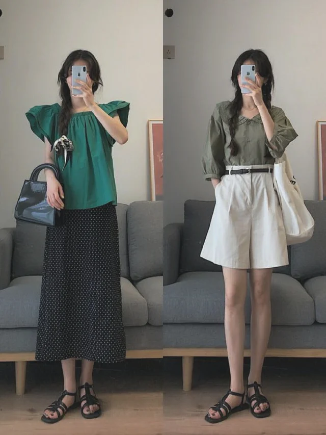 00后女生18套夏季基础款穿搭示范