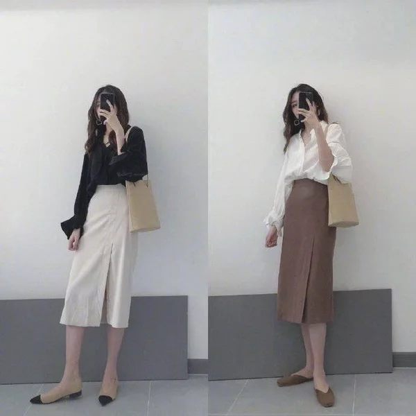 带有轻熟感的初秋穿搭，凸显女生温柔气质