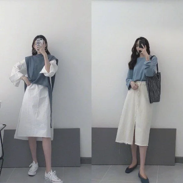 带有轻熟感的初秋穿搭，凸显女生温柔气质