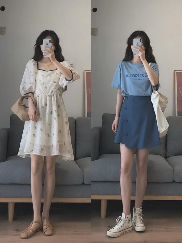 00后女生18套夏季基础款穿搭示范