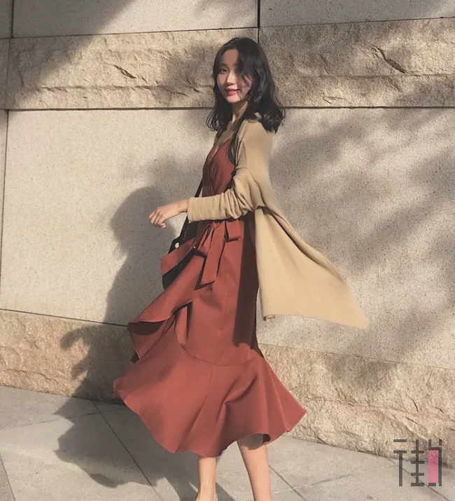 大衣里打底衫这么搭，美得不像话