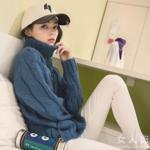 日系毛衣搭配,冬日小清新女生装扮