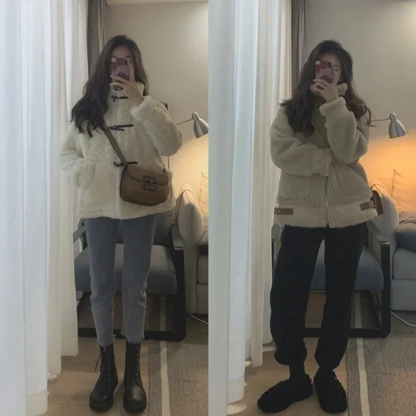 95后女人冬季日常棉服穿搭示范