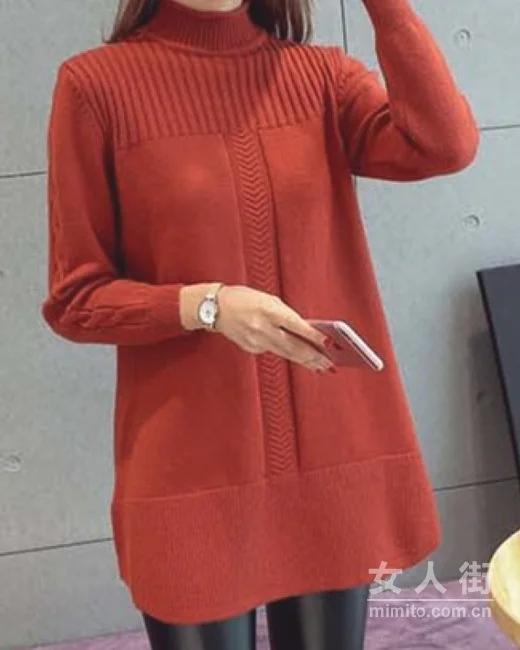 高领针织衫提气质，秀出你的美脖颈