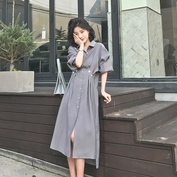 潮品连衣裙示范，教你玩转夏秋之交