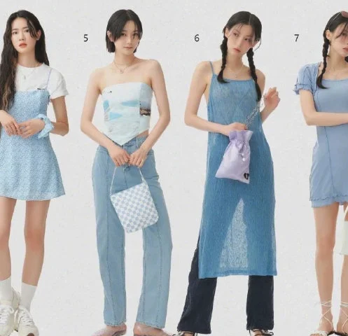 为夏日增加清凉感的蓝色系穿搭示范