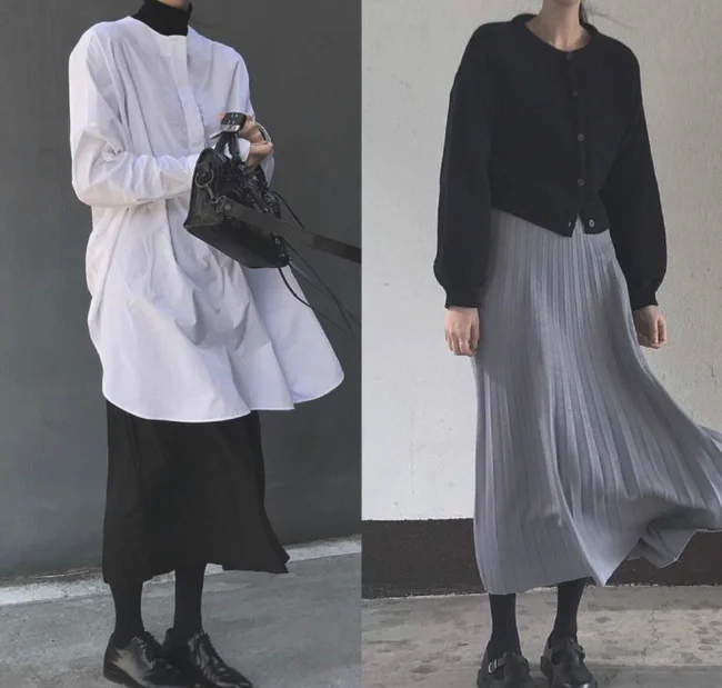 18款深色系文青范儿女生穿搭 