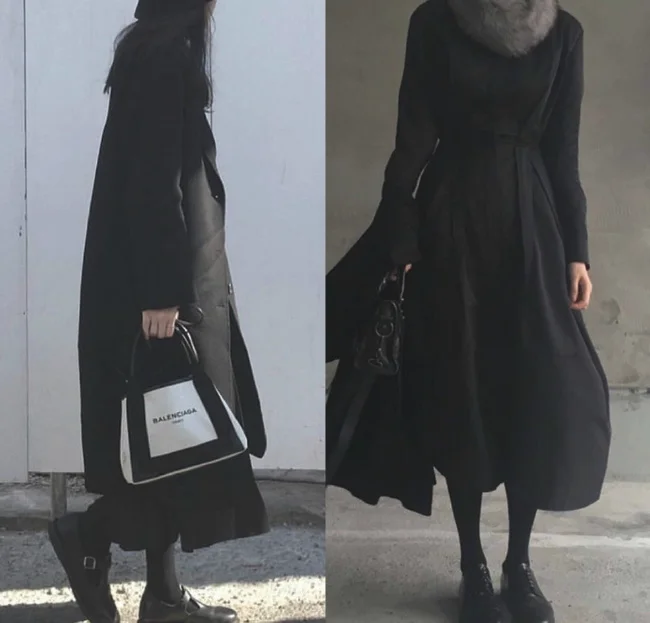 18款深色系文青范儿女生穿搭 