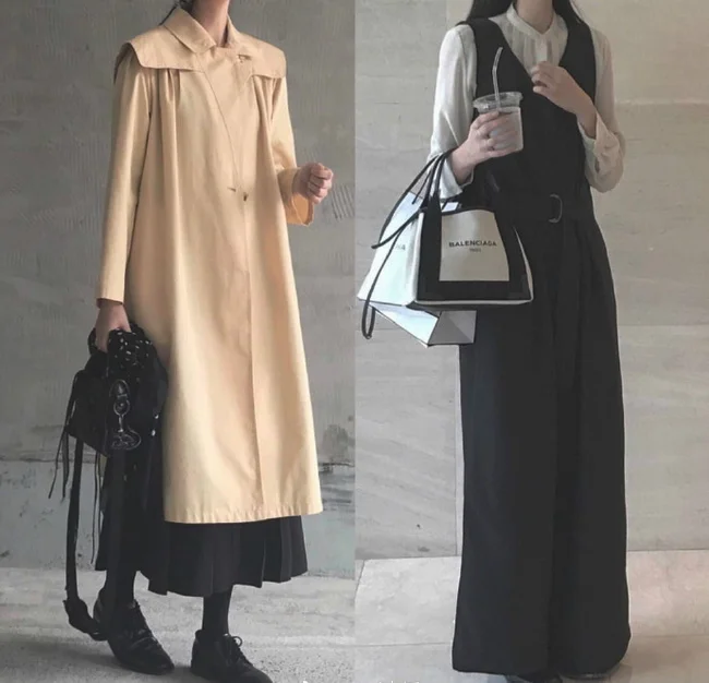 18款深色系文青范儿女生穿搭 